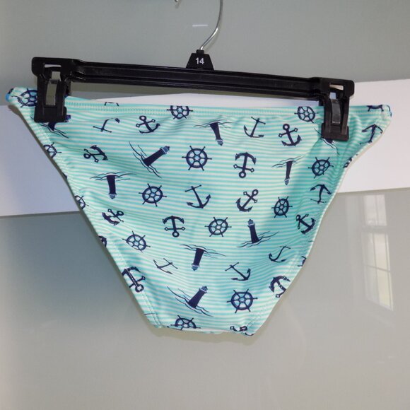 VM Nautical Striped Multi-Color Bikini Bottom Size L Women's NEW - Picture 3 of 3